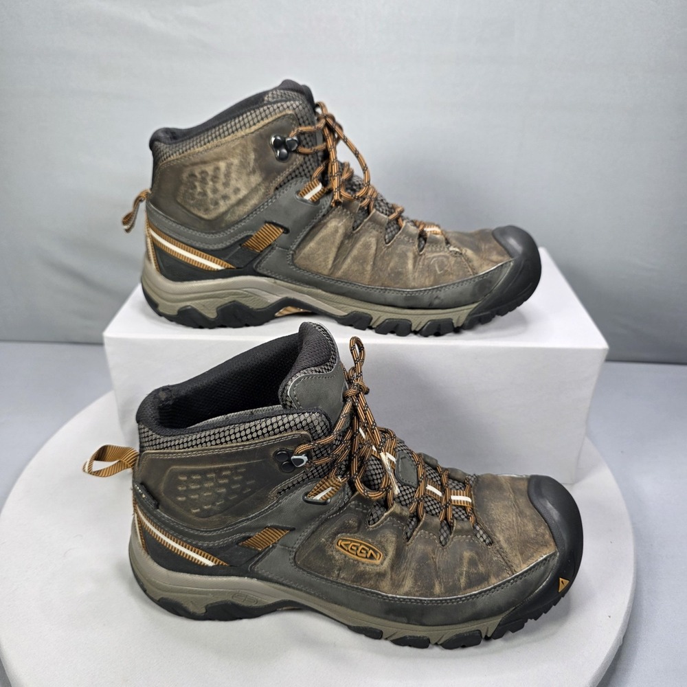 Keen Mens Targhee lll Mid Hiking Boots US 10.5 Wide Brown Leather WaterProof